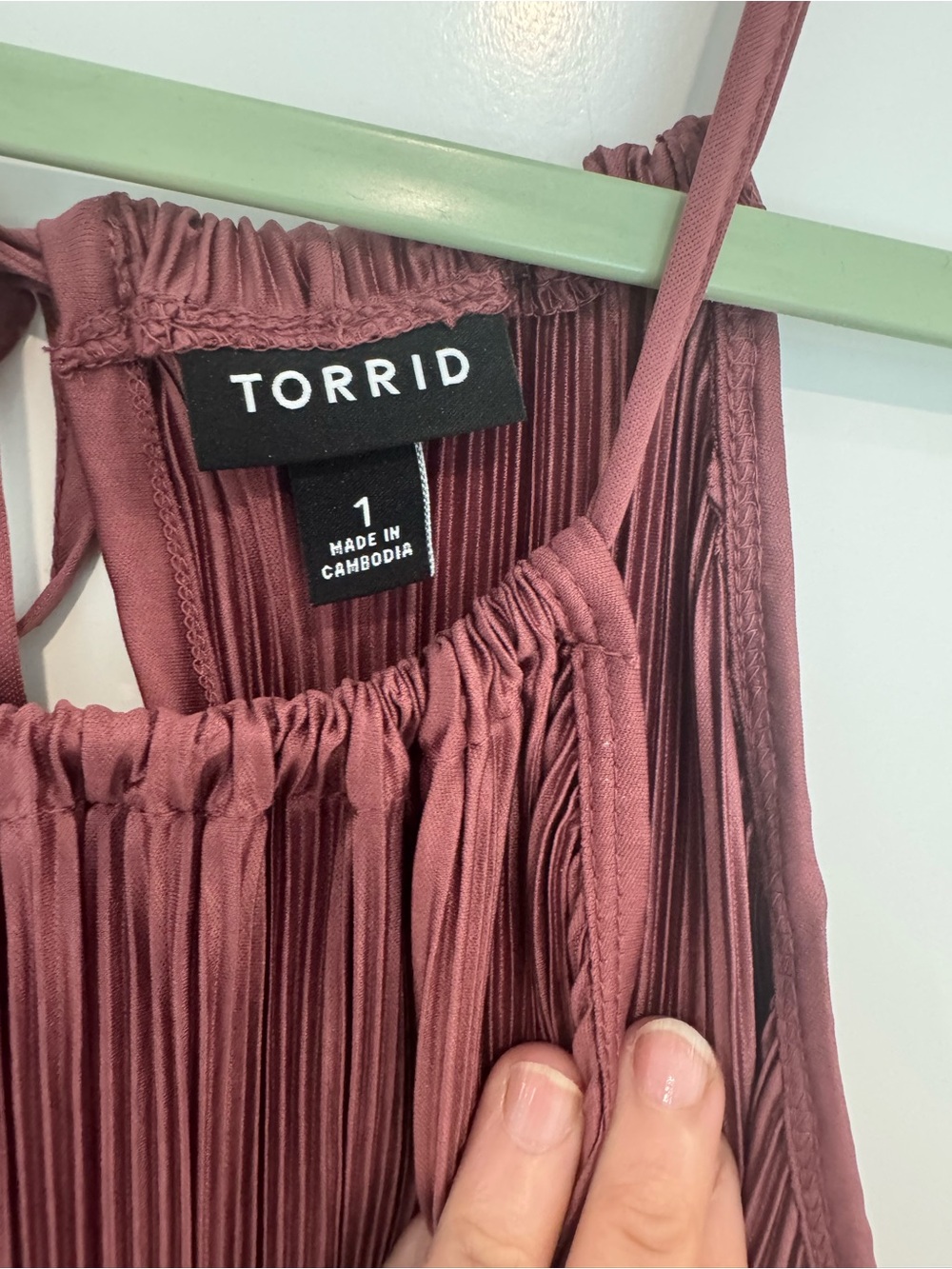 torrid Pleated Halter Midi Dress in Rosewood - Picture 9 of 9